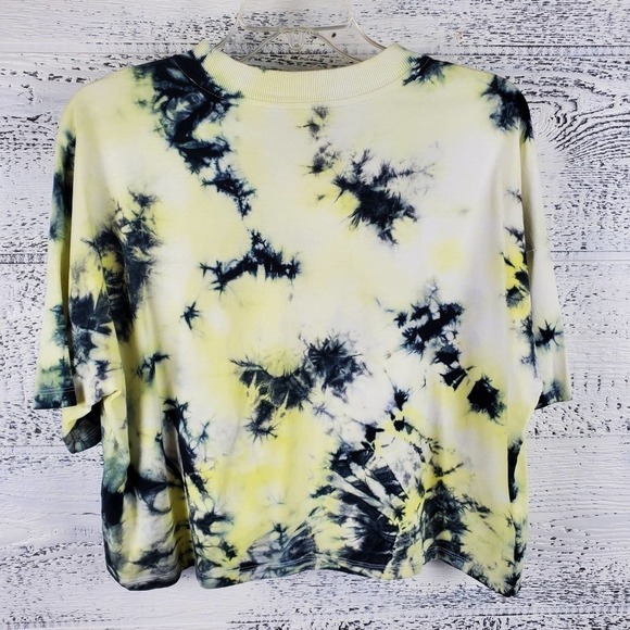 Calvin Klein Tie Dye Performance Stretch Cropped Athleisure Top Size Large - Picture 3 of 7